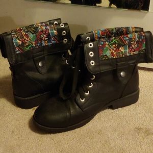 Marvel Comic Combat Boots